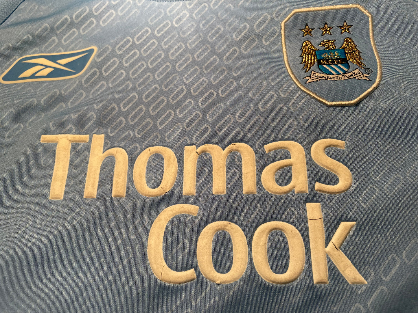 Manchester City Home Shirt 2004 (very good) Adults XS tho on tag Youths 30-32