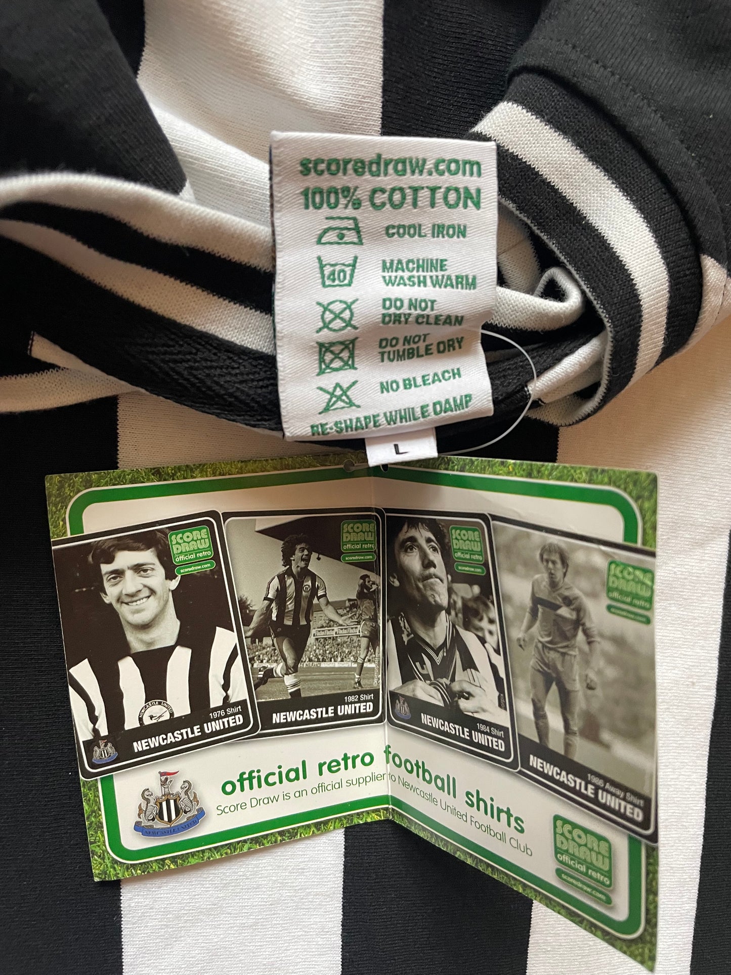 Newcastle Home Shirt 1974 -75 (excellent) Adults Large Score Draw BNWT