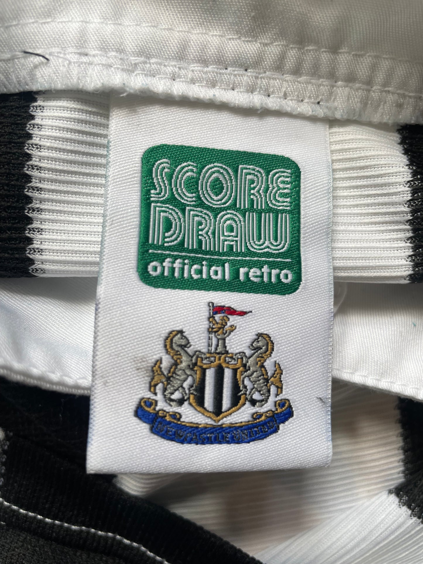 Newcastle Home Shirt 1995-97 Score Draw (very good) Adults Medium