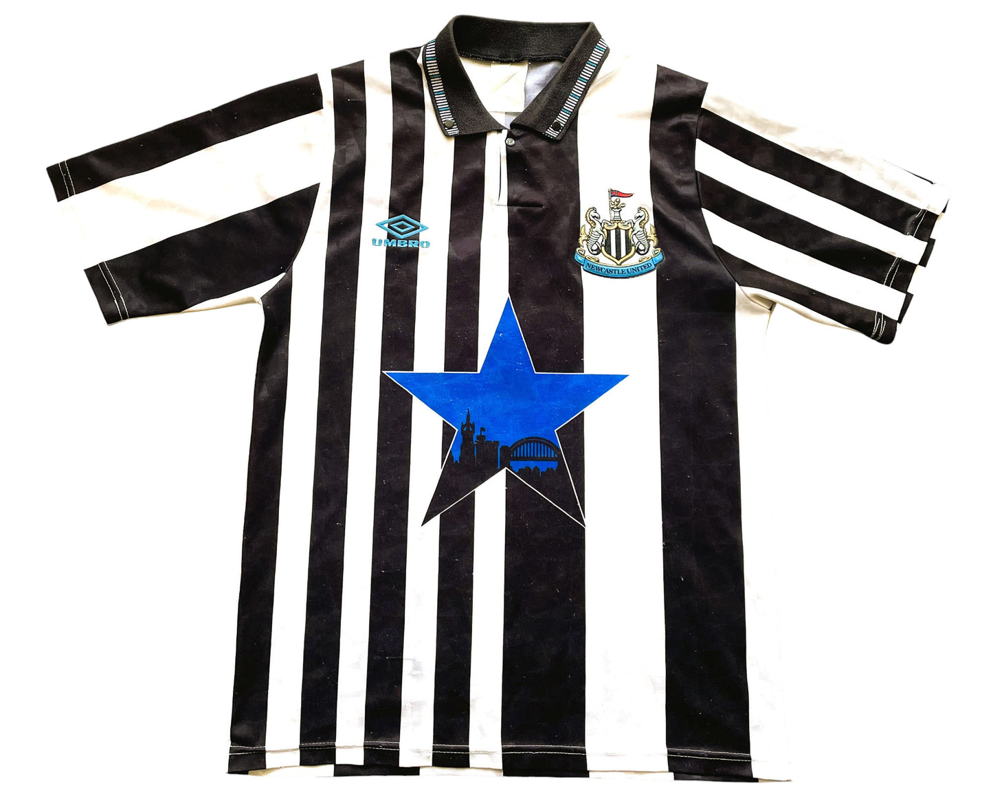 Newcastle Home Shirt 1991 -93 BERESFORD 3 (good) Umbro Adults Small