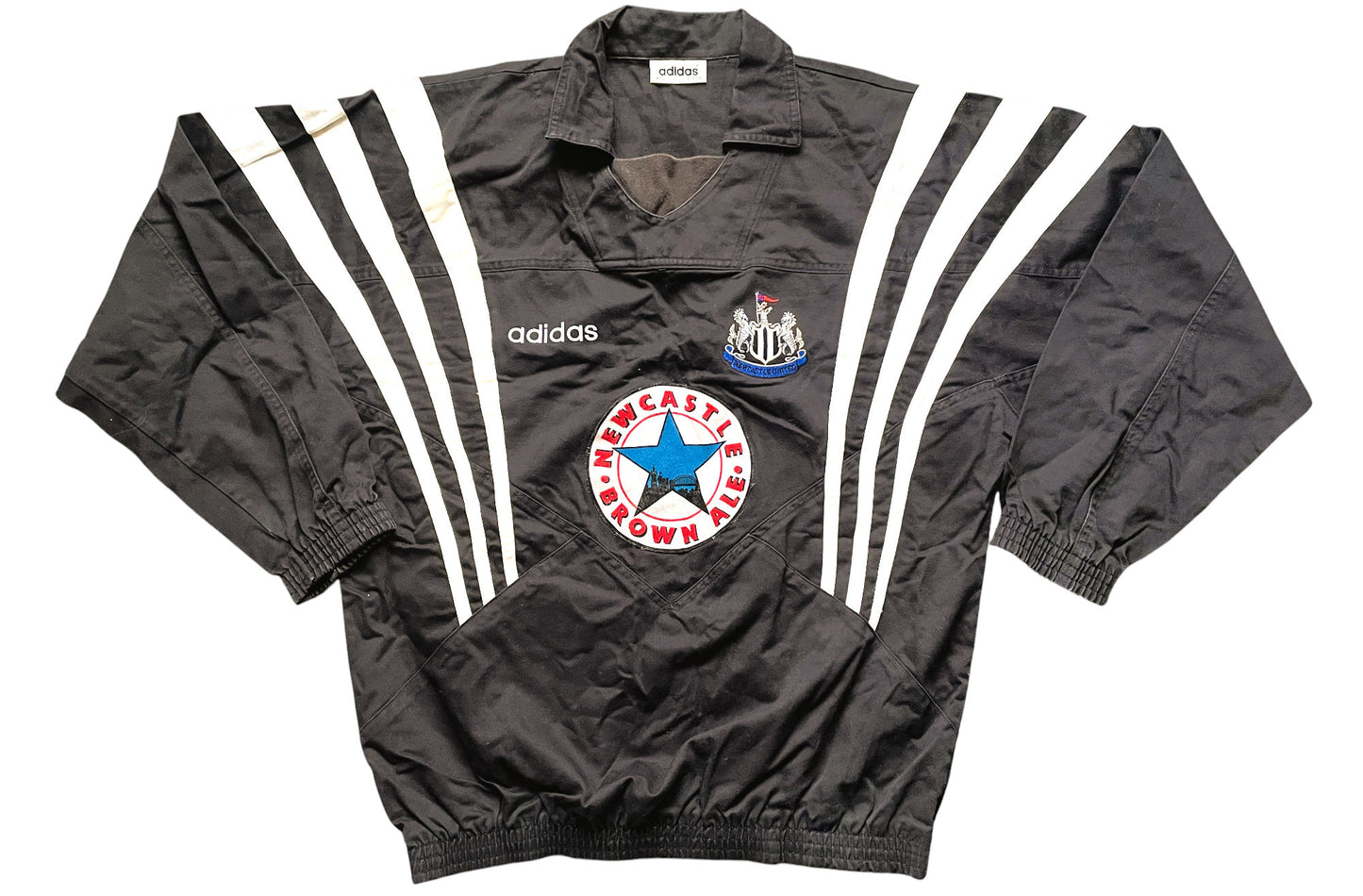Newcastle Adidas Training Drill Top 1995 -96 (good) Adults Medium 38-40 174 D5 Baggy Fit