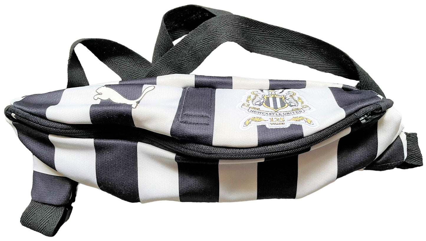 Newcastle bum bag, Newcastle football shirt bum bag, Newcastle United bag, football shirt bum bags, soccer shirt bum bags, football jersey bum bag
