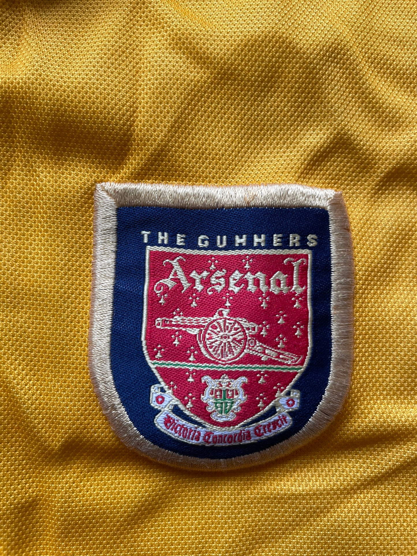 Arsenal Away Shirt 1997-99 (good) BERGKAMP 10 Adults XXS / Youths see below