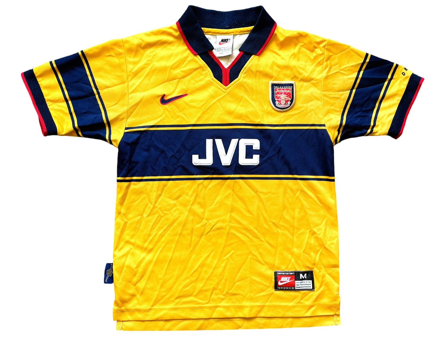 Arsenal Away Shirt 1997-99 (good) BERGKAMP 10 Adults XXS / Youths see below