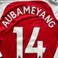Arsenal Home Shirt 2018-19 Aubameyang 14 (very good) Adults XS / Youths see below