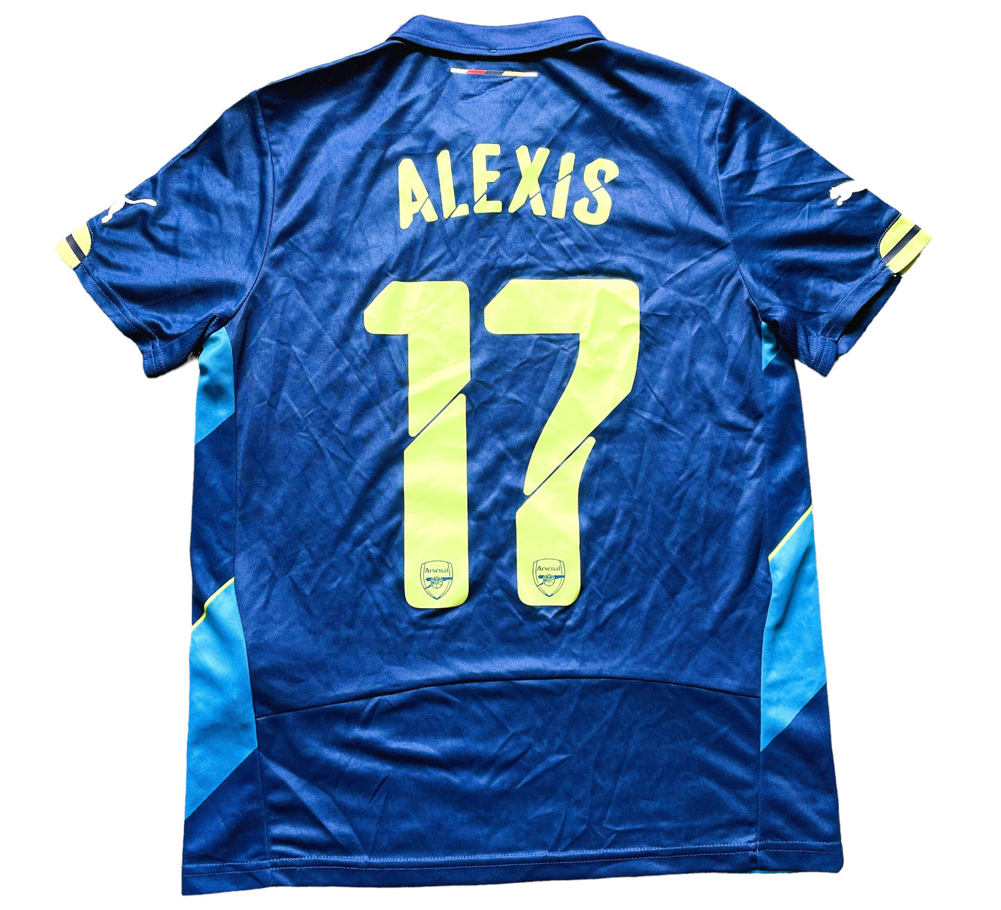 Arsenal Third Kit 2014-15 ALEXIS 17 (very good) Adults XS / Youths see below