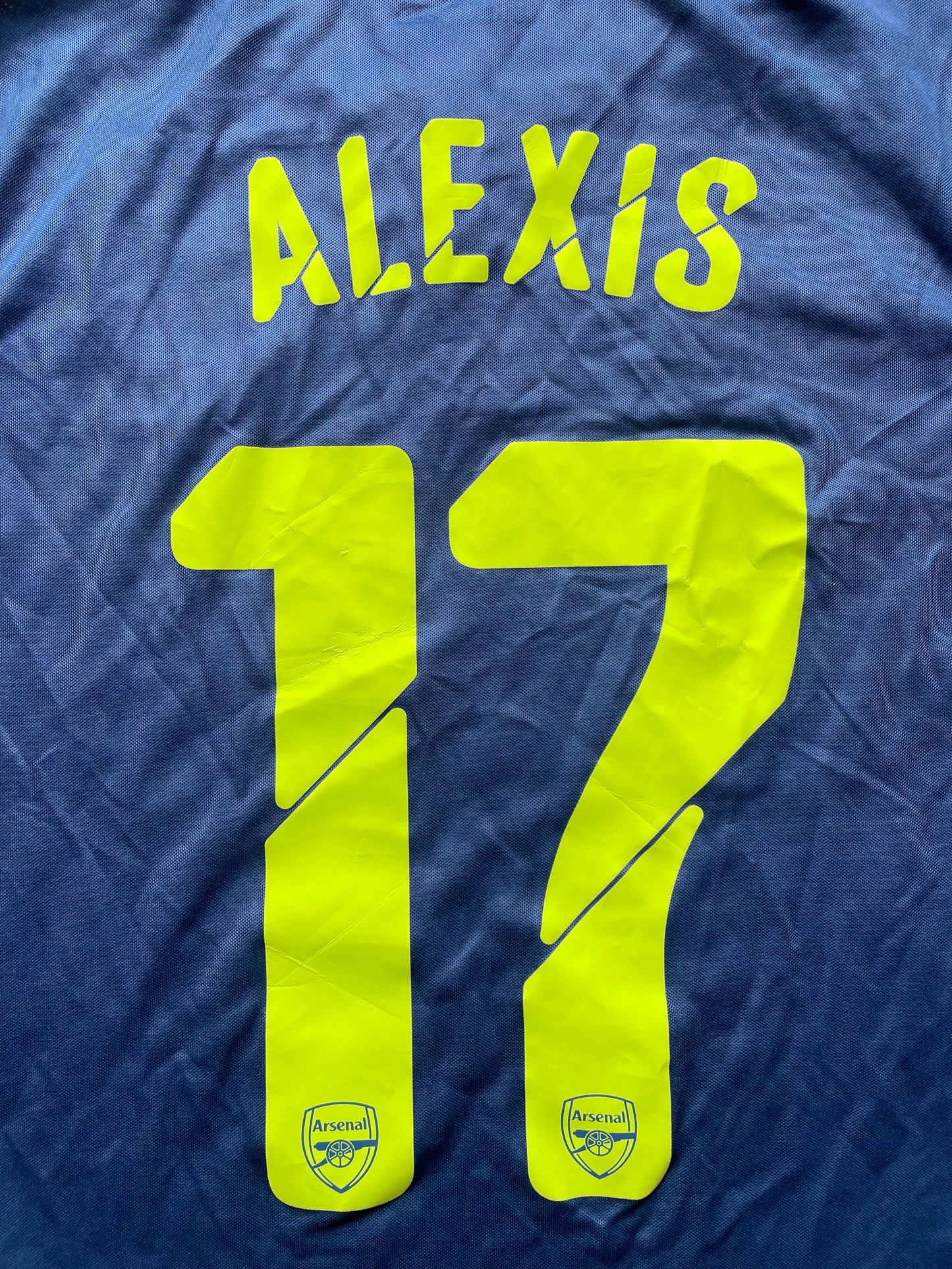 Arsenal Third Kit 2014-15 ALEXIS 17 (very good) Adults XS / Youths see below