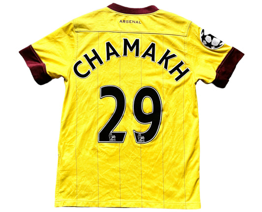 Arsenal 2010-11 Away Shirt CHAMAKH 29 (very good) Small Youths 128-140 8/10 years