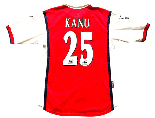 Arsenal Home Shirt 1999-00 KANU 25 (good) Adults Small tho XL Youths on tag