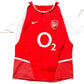 Arsenal Home Shirt 2002-04 (very good) size details faded, seems Youths Medium