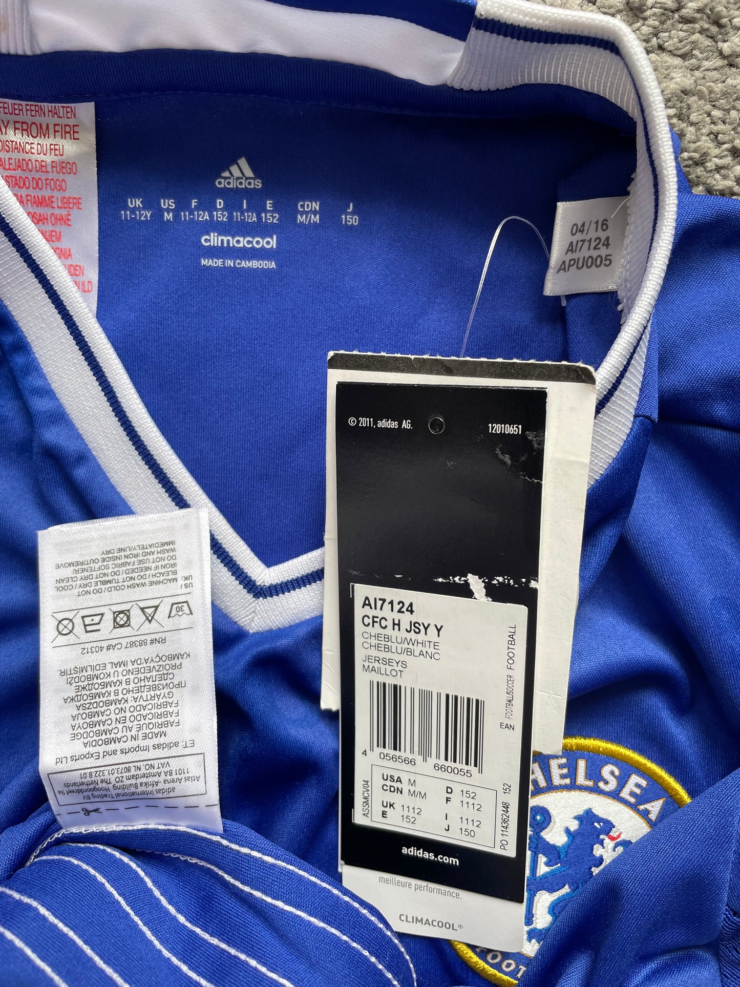 Chelsea Home Shirt 2016 -17 (excellent BNWT) Adults XS / Youths 152 see below