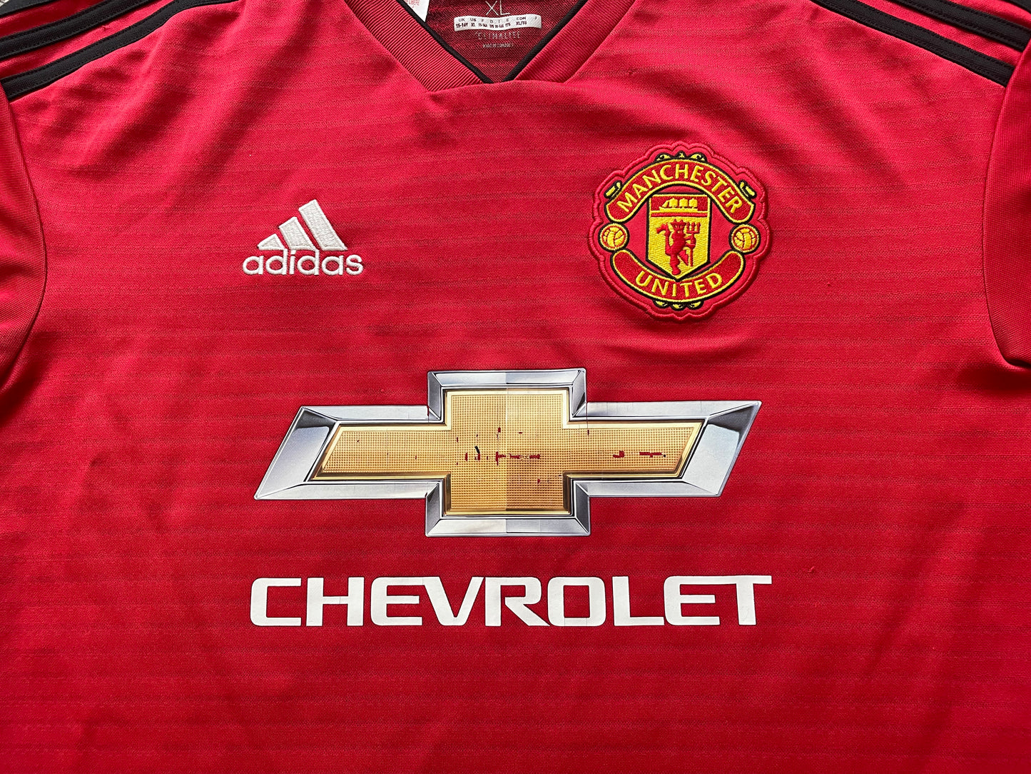 Manchester United 2018 Home Shirt (good) Adults Small/XL Youths