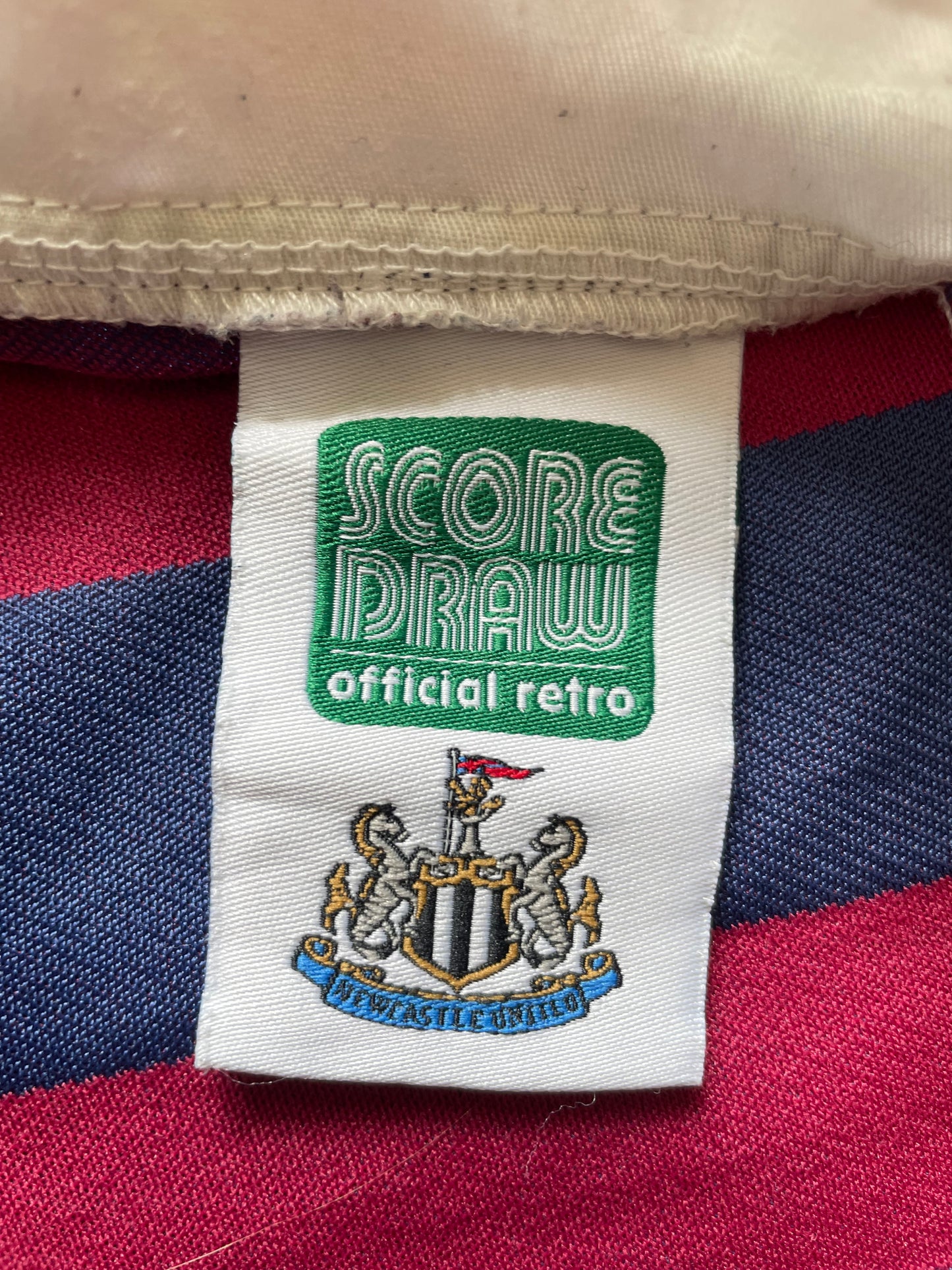 Newcastle Away Shirt 1995 -96 Score Draw (very good) Adults Large