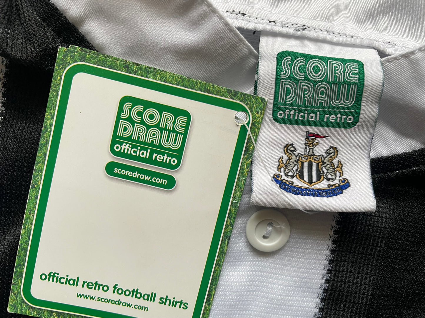 Newcastle Home Shirt 1995 -97 Score Draw (excellent BNWT) Adults Medium