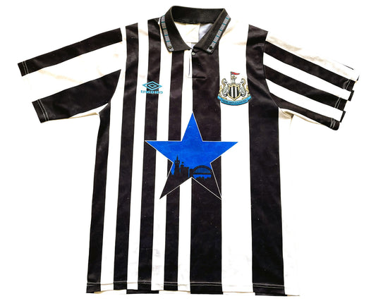 Newcastle Home Shirt 1991 -93 BERESFORD 3 (good) Umbro Adults Small