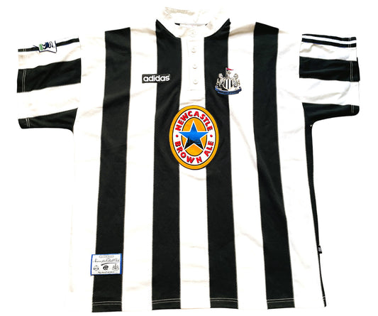 Newcastle Home Shirt 1995-97 player issued (very good) Adults XXL , Adidas