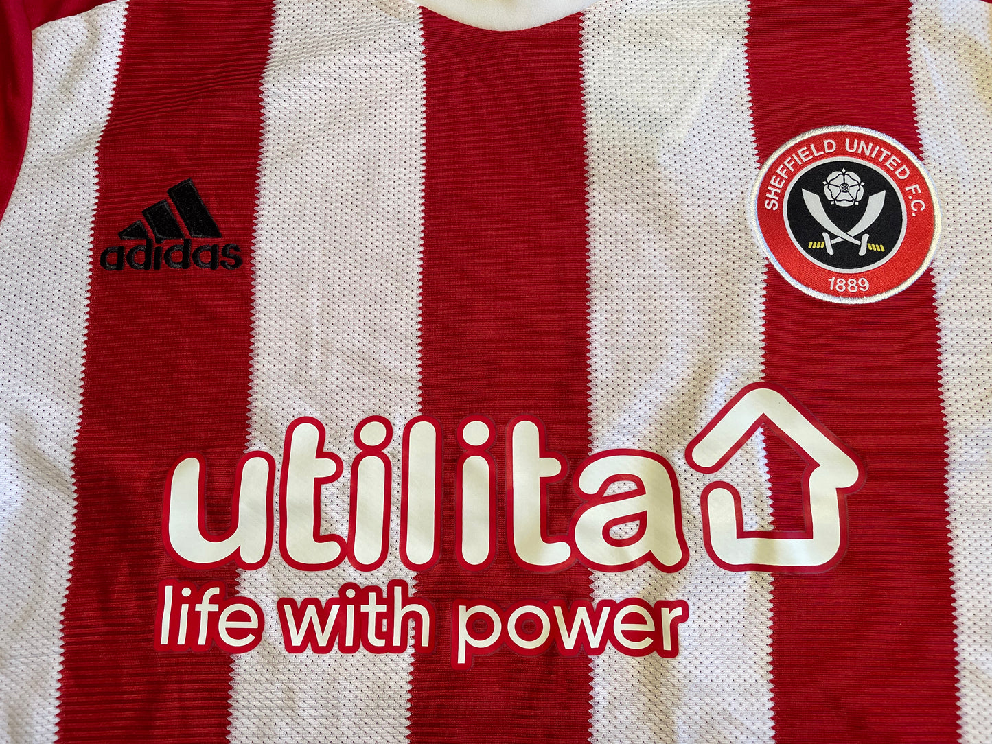 Sheffield United 2019 Home Shirt (excellent) Adults XS/Youths 15 to 16 years. Height 23.5 inches