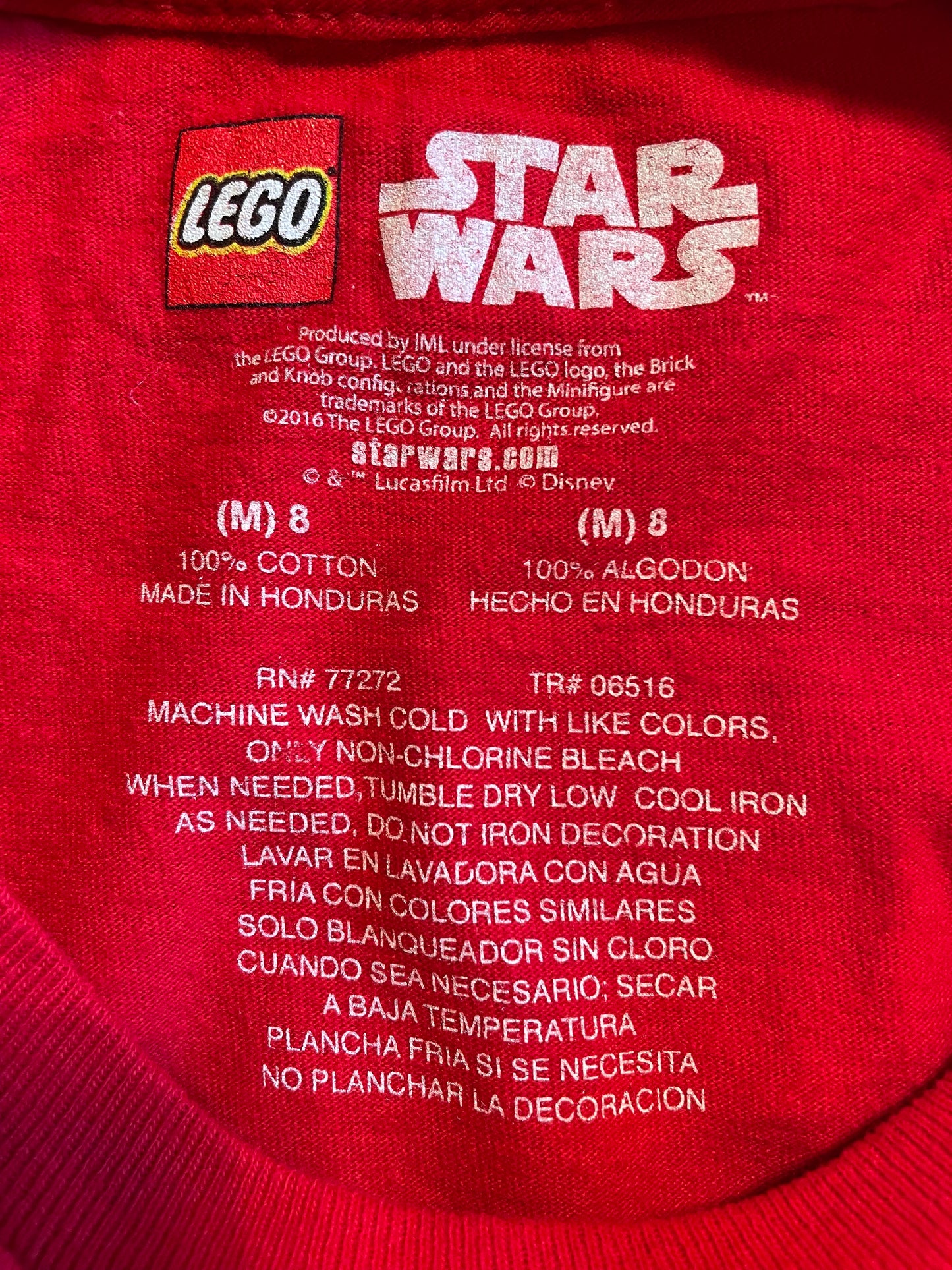 Star Wars t shirt (very good) Ladies size 8. Height 19.5 inches