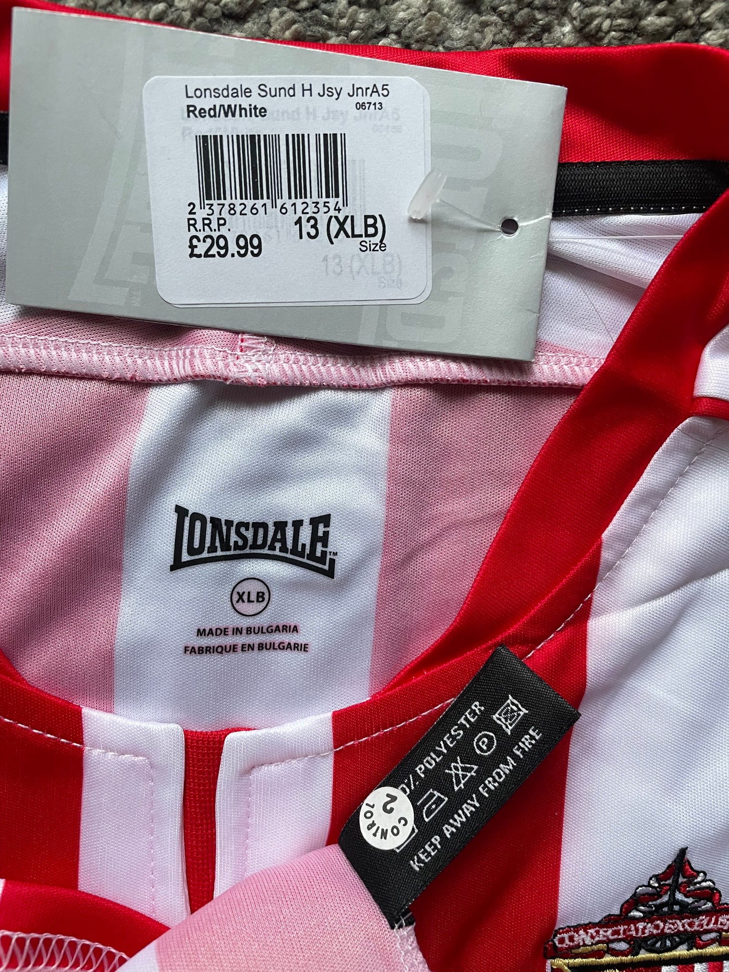 Sunderland Home Shirt 2005-07 (excellent) XLB BNWT though fits Adults XS