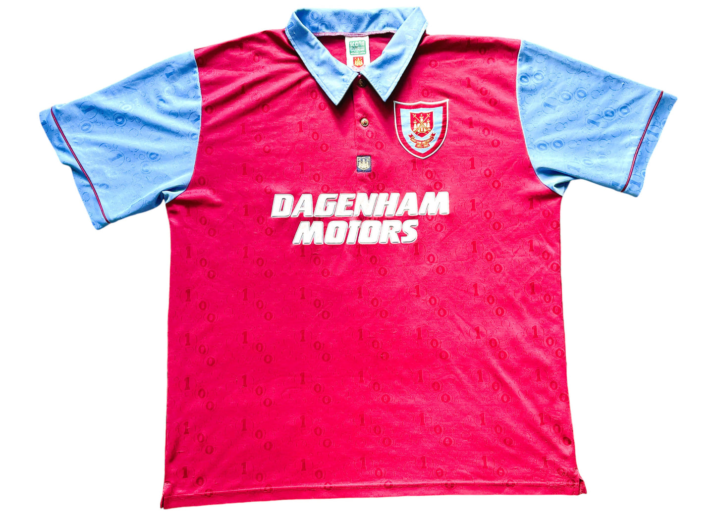 West Ham 1995-97 Home Shirt (good) XXL Score Draw official repro