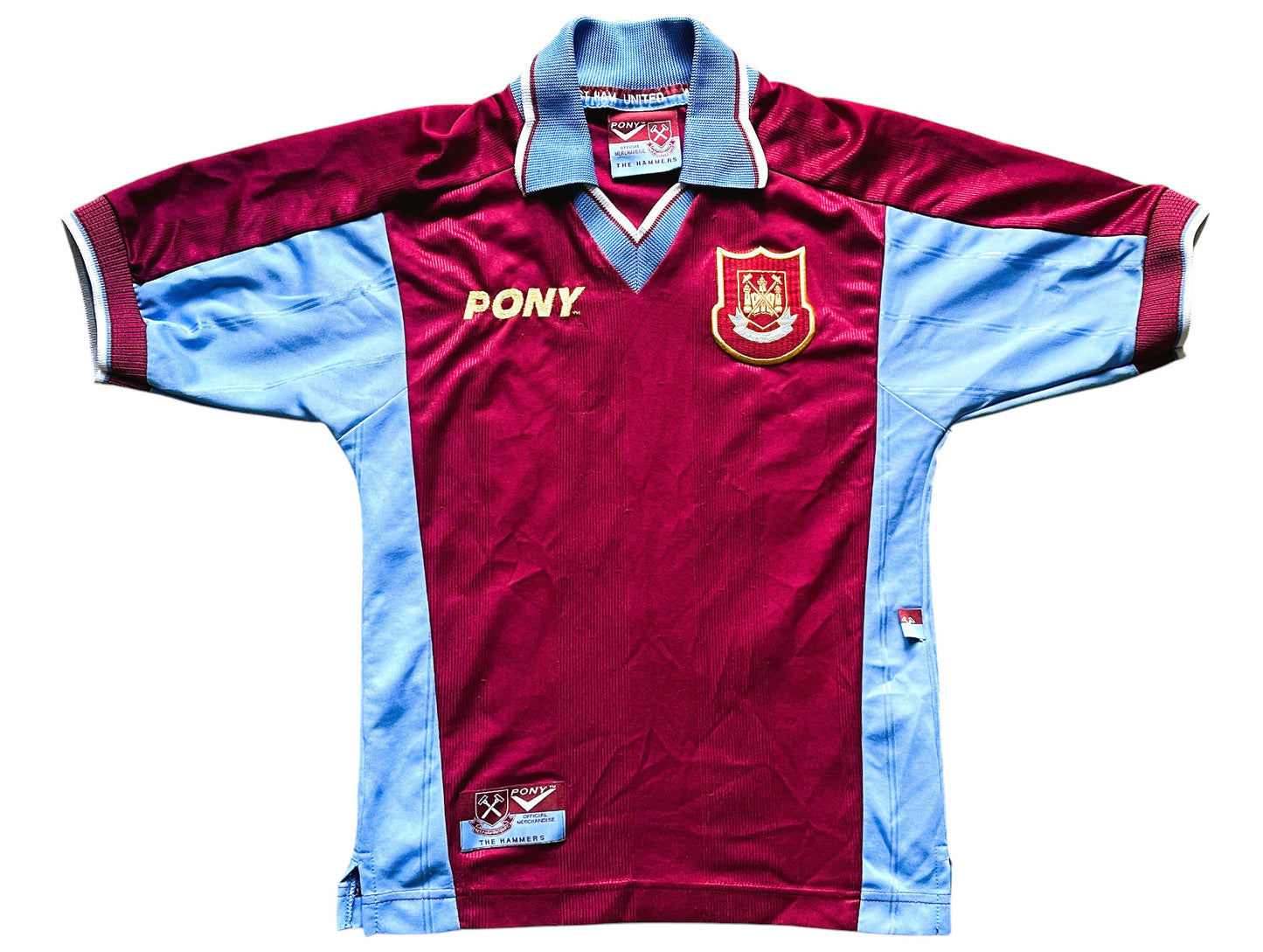 West Ham Shirt 1997-98 (good) Kids 26-28 approx 8 to 10 years