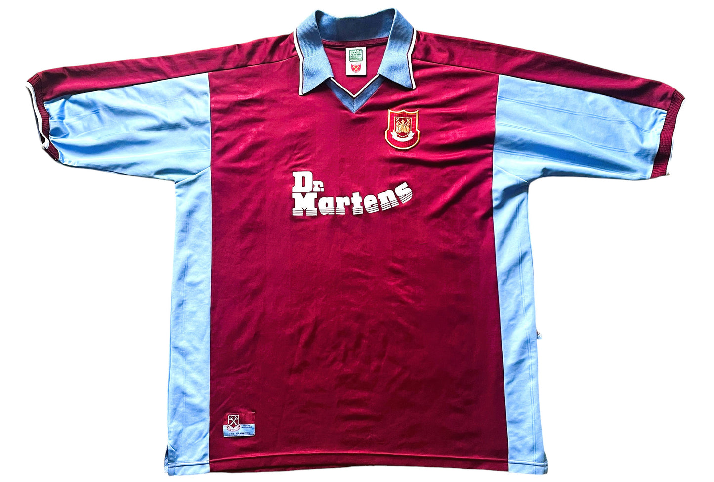 West Ham Home Shirt 1997-98 (very good) Adults XXXL Score Draw official repro