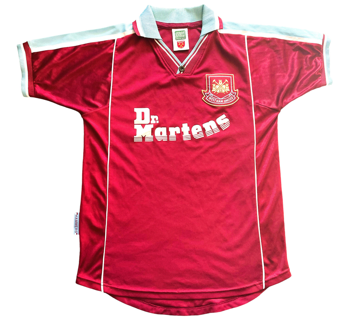 West Ham Home Shirt 1998-99 (excellent) Adults Small Score Draw official repro