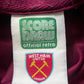 West Ham Home Shirt 1998-99 (excellent) Adults Small Score Draw official repro