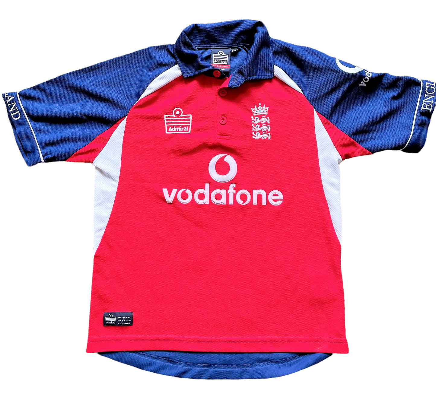 England Cricket Shirt Red (very good) Age 9 to 10 year