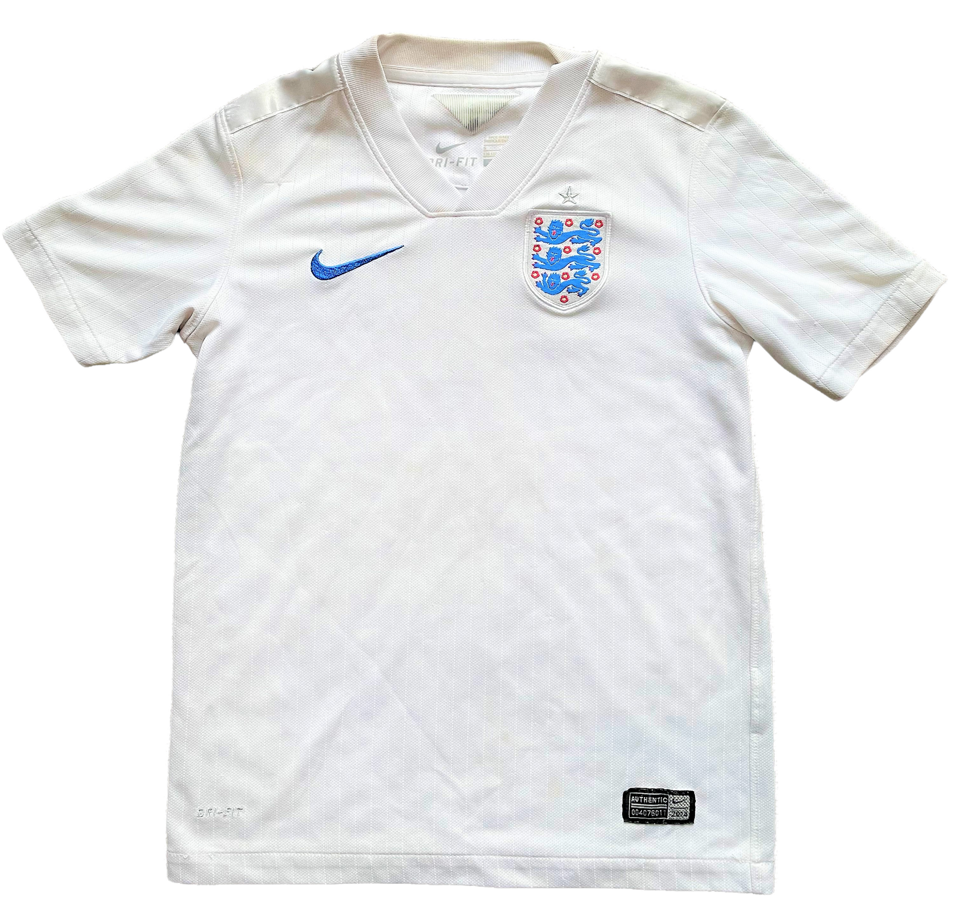 2014-15 England Home Shirt (poor) Medium Boys 8 to 10 years