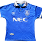 Everton Home Shirt 1993/95 (good) Aduld XXS/ Large Boys. Height 18 inches