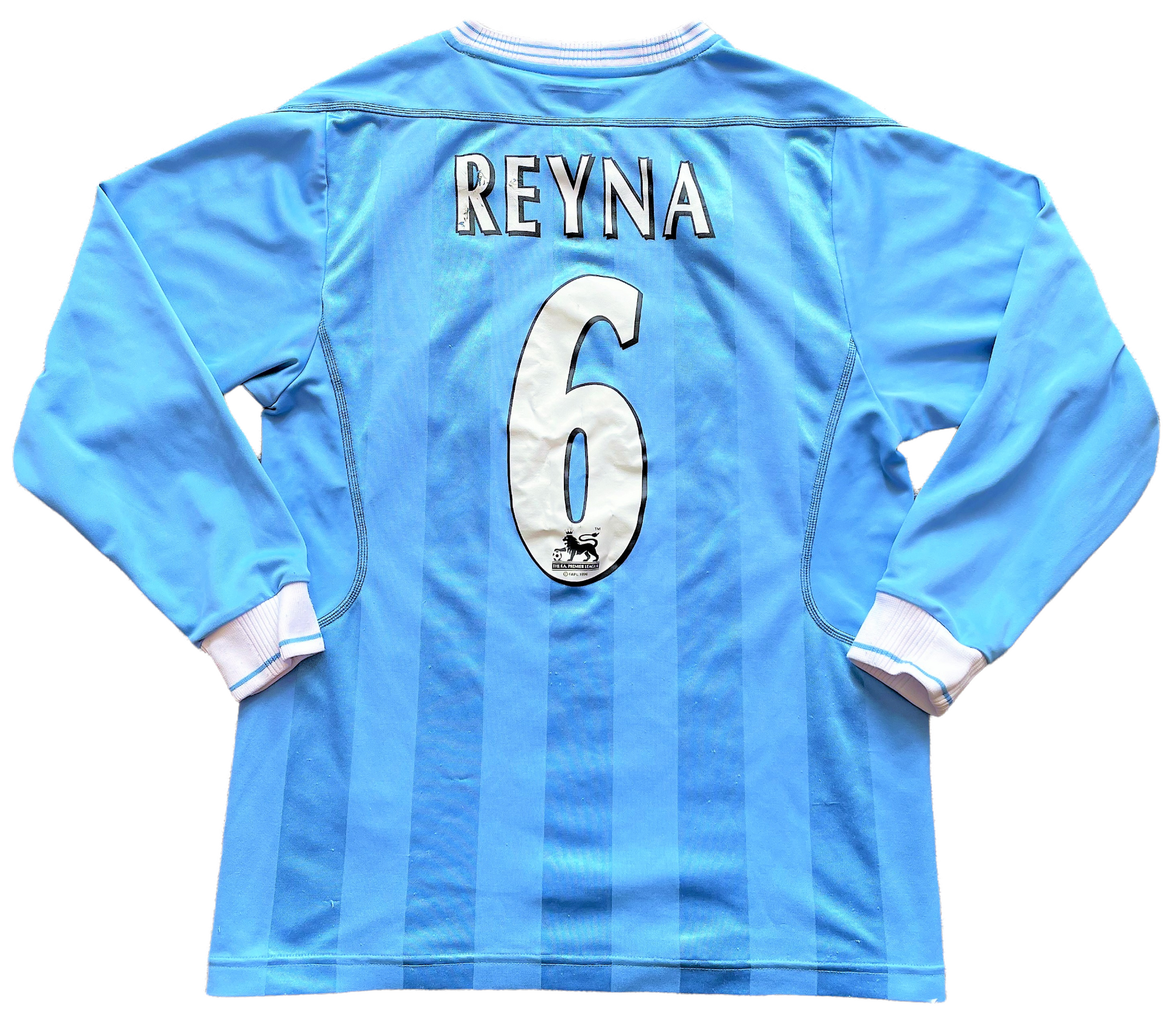 2003-04 Manchester City Home Shirt REYNA #6 (good) Youths 32-34