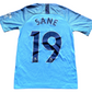 2018-19 Manchester City Home Shirt SANE #19 (excellent) Age 12 to 13