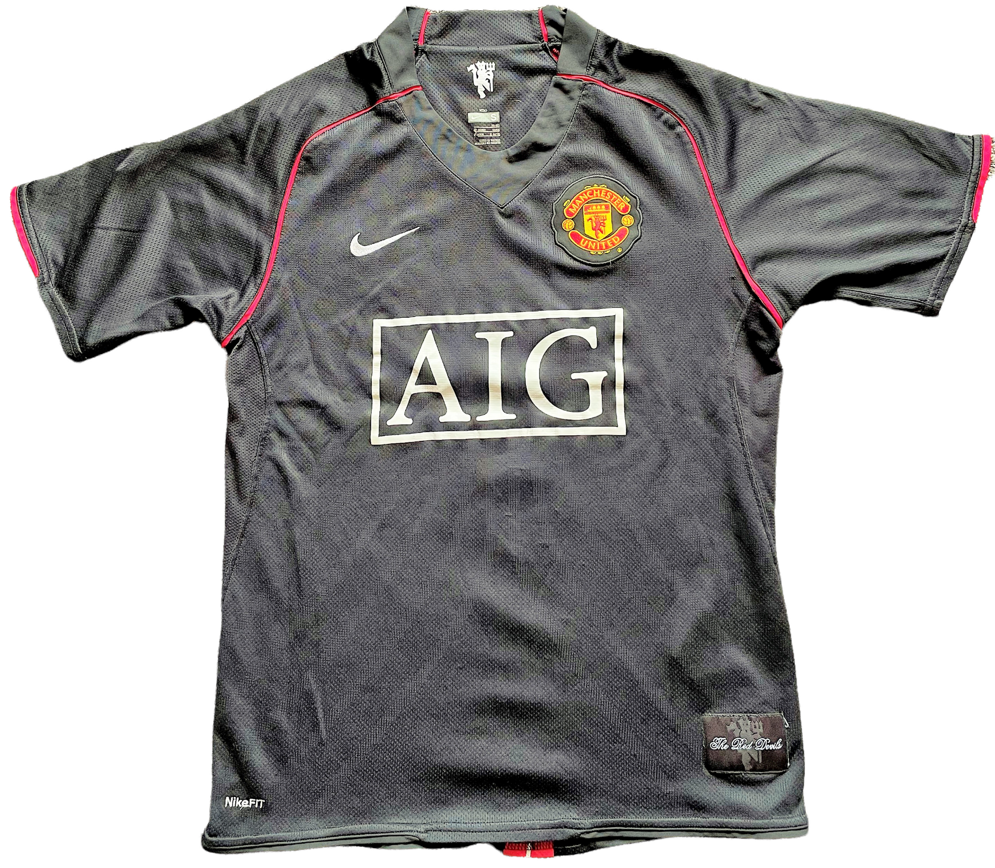 2007-08 Man United Away Shirt BOUVIER #7 (very good) Adults Small.