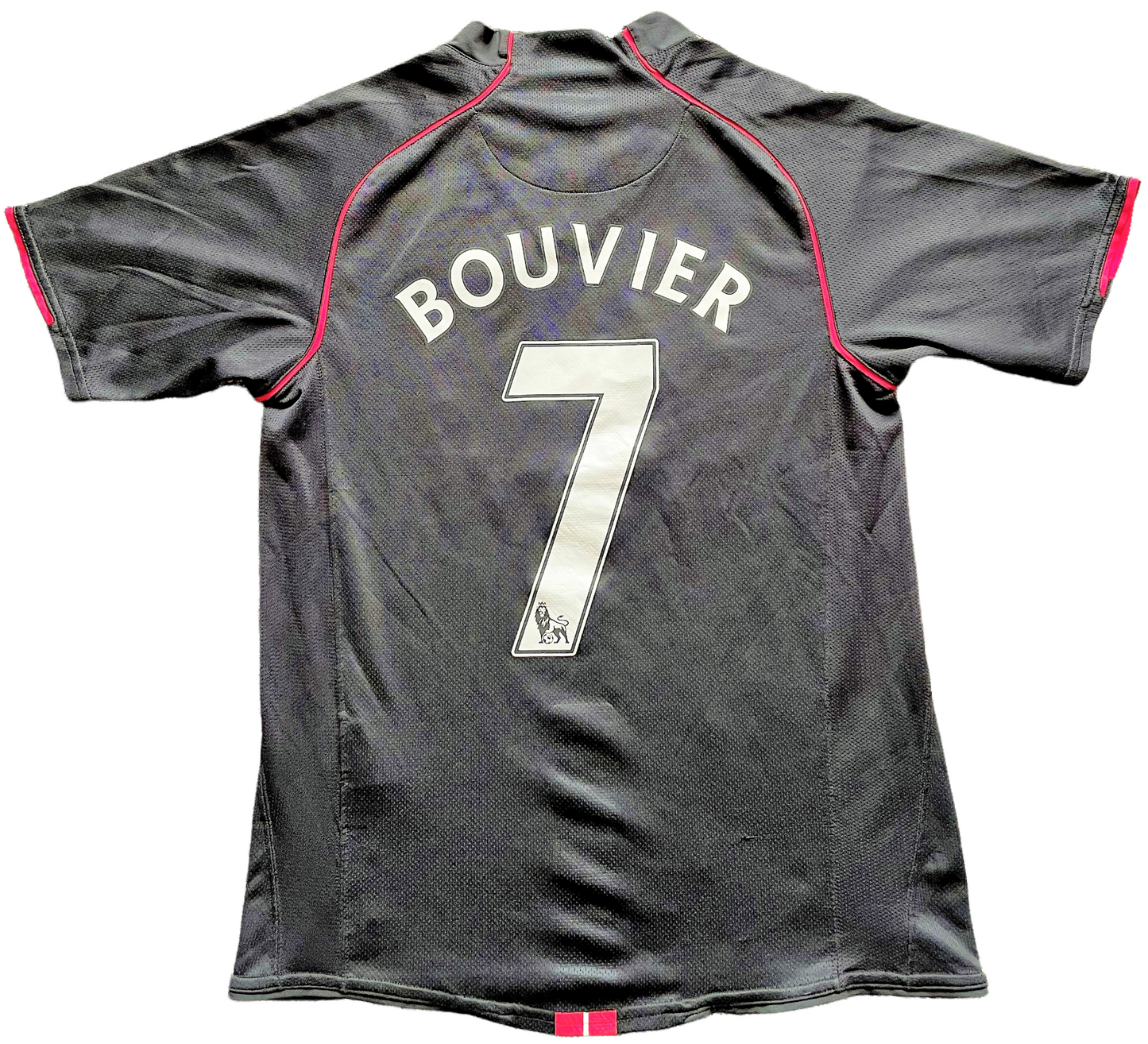 2007-08 Man United Away Shirt BOUVIER #7 (very good) Adults Small. Height 21 inches