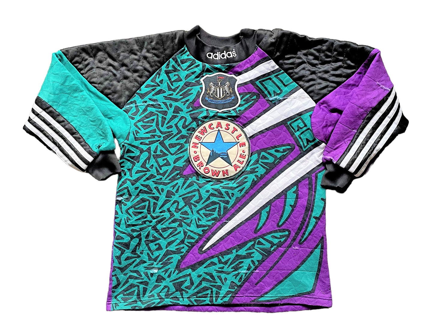 Newcastle Goalkeeper Shirt 1995-96 (poor) Adults XSmall. Height 22 inches