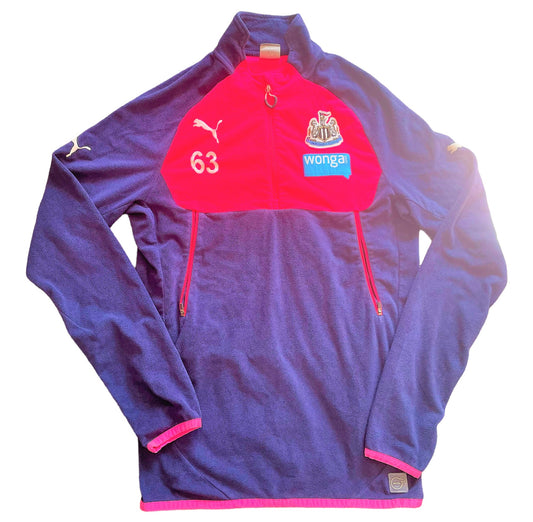 Newcastle Player Issue Micro Fleece 1/4 zip Training Top 2014 -15 (very good) Adults Large