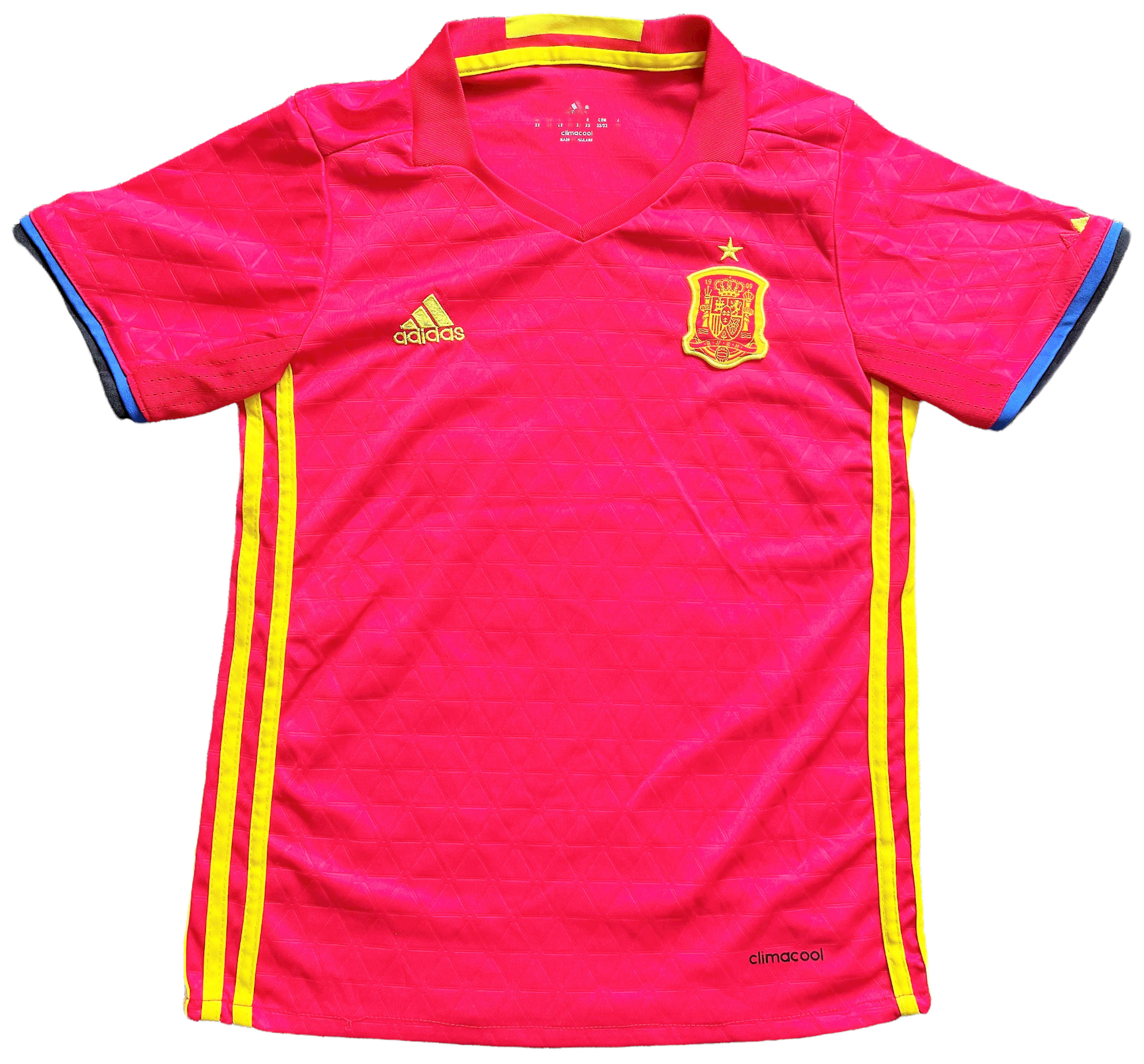 2016-17 Spain Home Shirt (very good) Childs size 22, 8 years