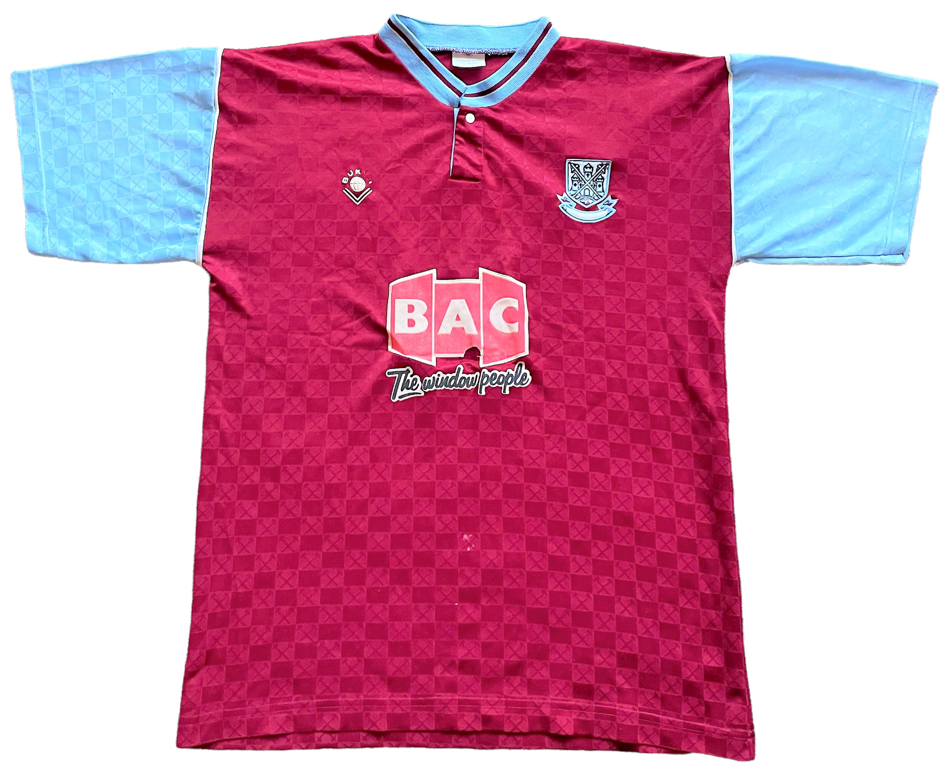 1989-90 West Ham Home Shirt (good) No size, Adults Large