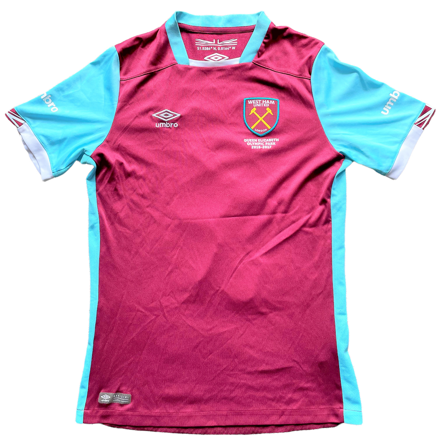 West Ham 2016 Home Shirt CARROLL 9 (very good) AdultsXXS/Large Boys. Height 21.5 inches