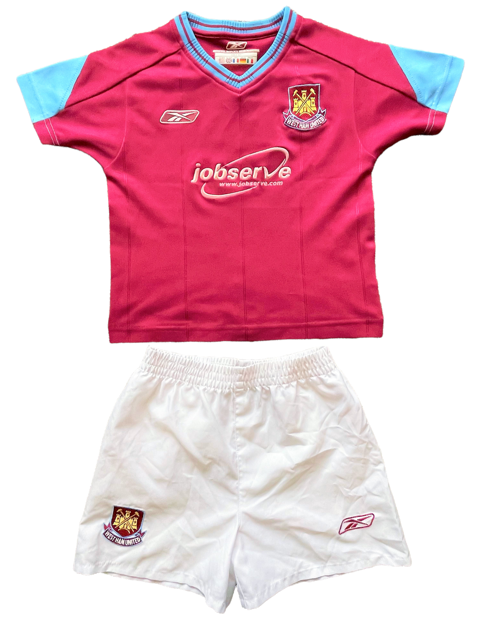 2003-05 West Ham shirt & shorts (excellent) Childs 2-3 years